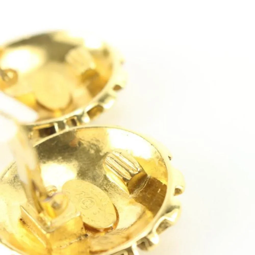 Chanel 24k Gold Plated 25 Collection Jumbo CC Logo Earrings 60ch825s